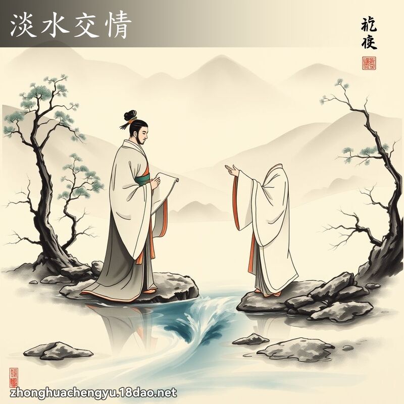 淡水交情 - 中華成語配圖