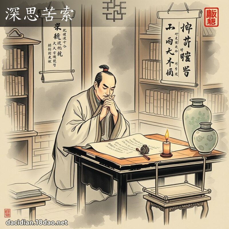 深思苦索 配图