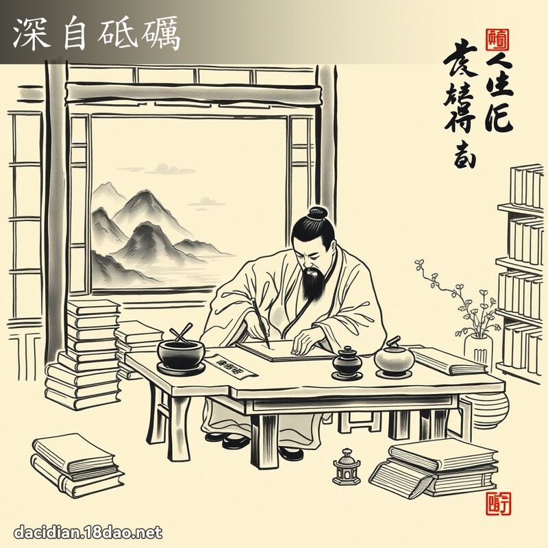 深自砥礪 配图