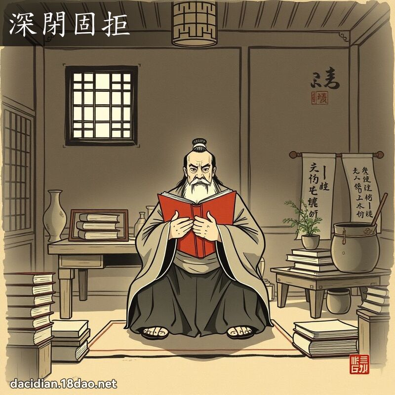 深闭固拒 配图