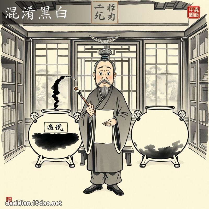 混淆黑白 配图
