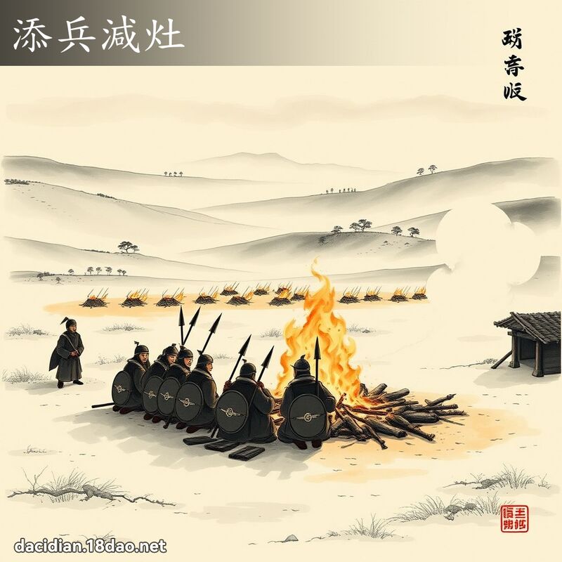 添兵减灶 配图