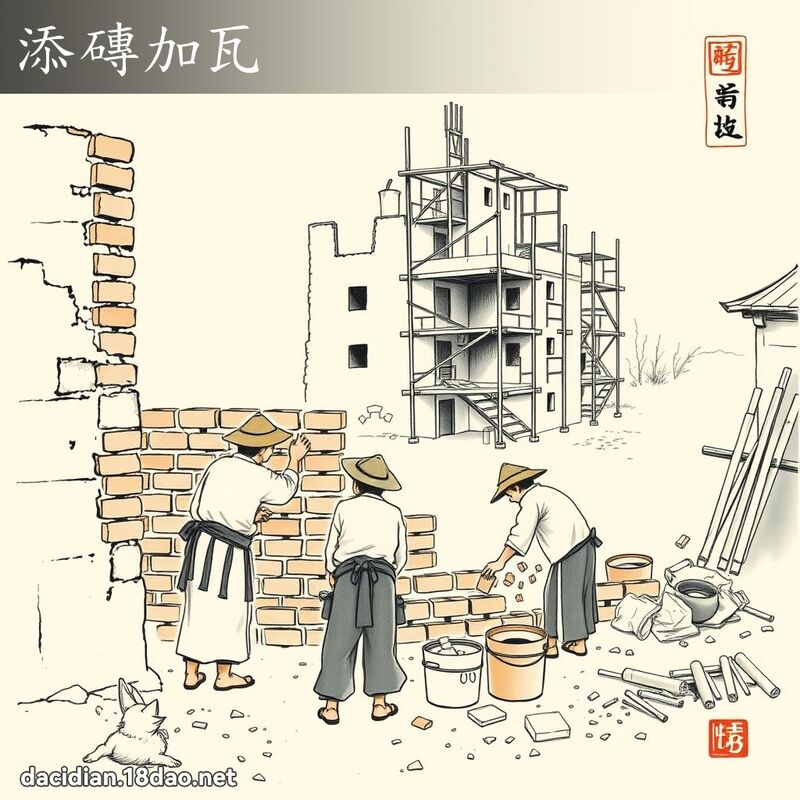 添砖加瓦 配图