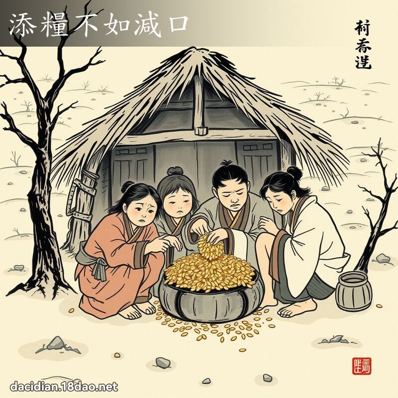 添粮不如减口 配图