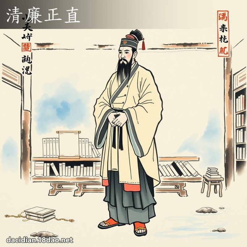 清廉正直 配图