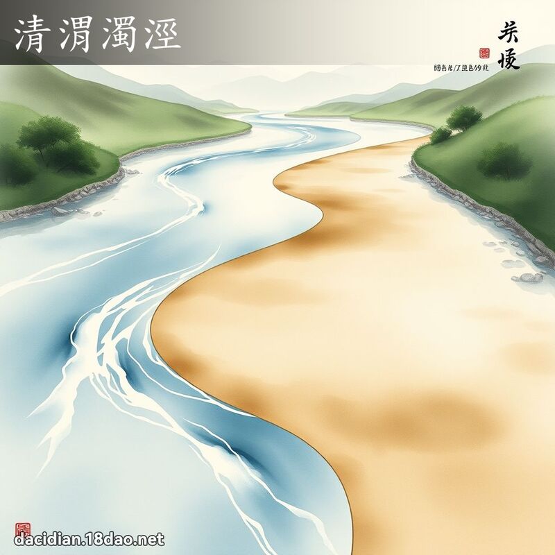 清渭浊涇 配图