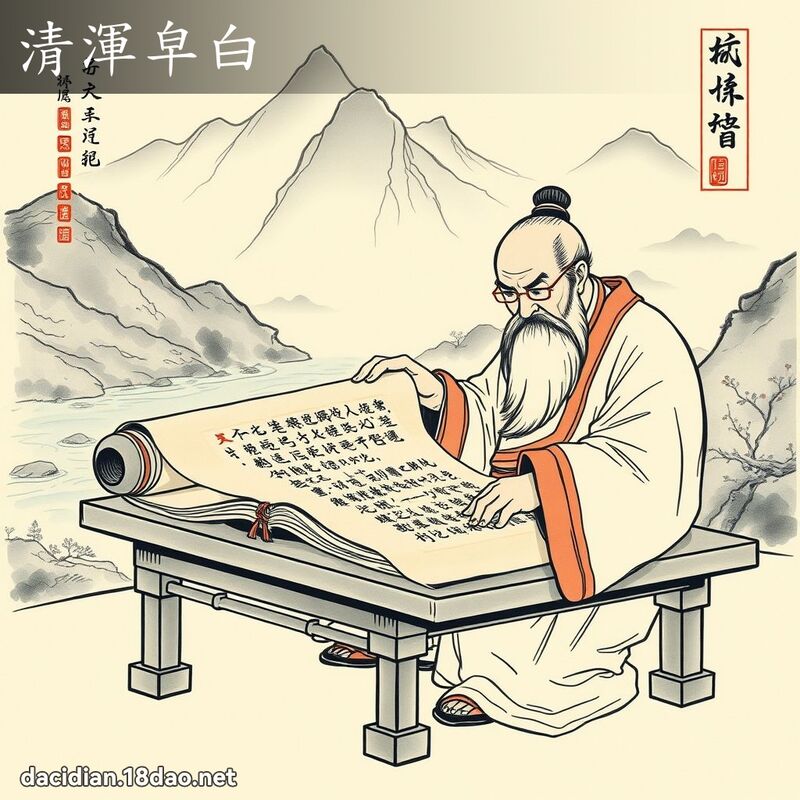 清浑皁白 配图