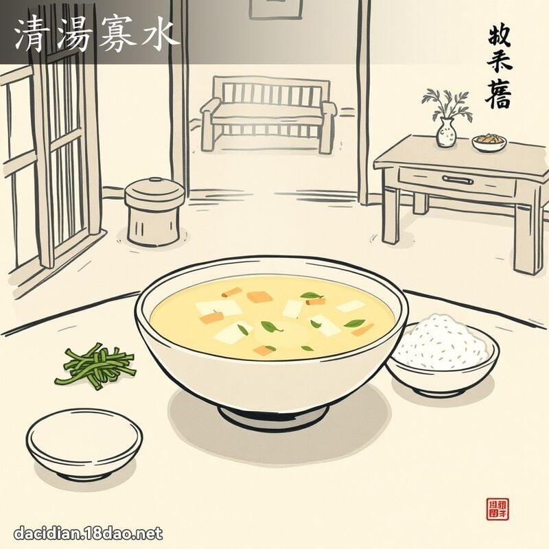 清汤寡水 配图