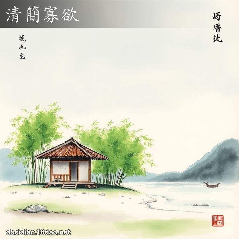 清简寡欲 配图