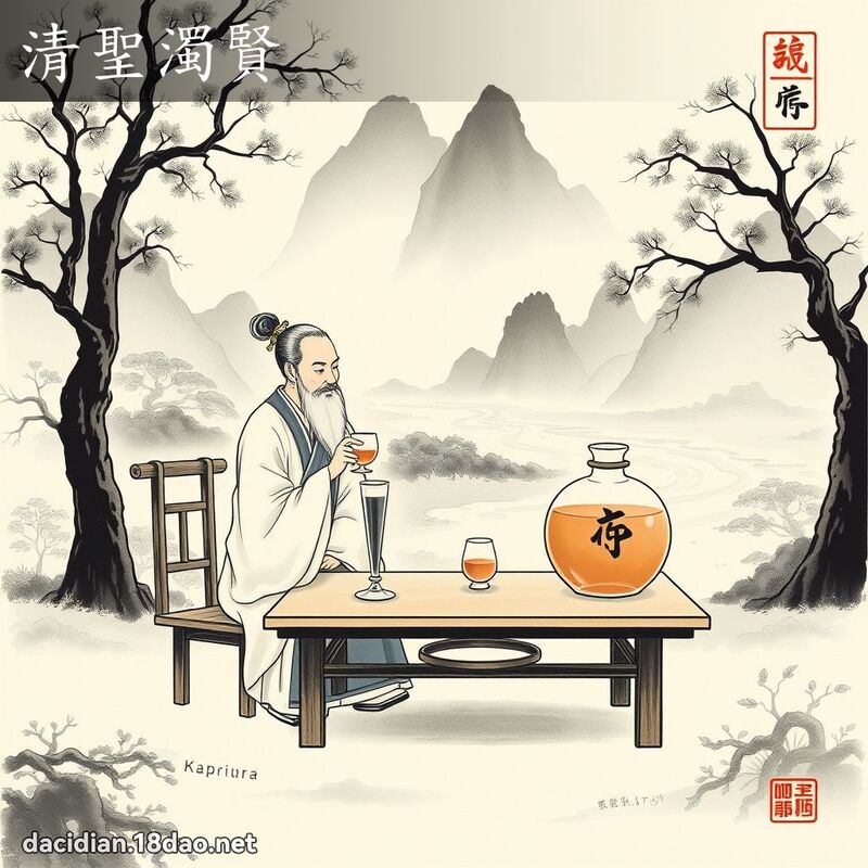 清圣浊贤 配图