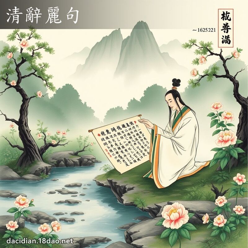 清辞丽句 配图