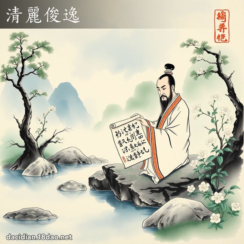 清丽俊逸 配图