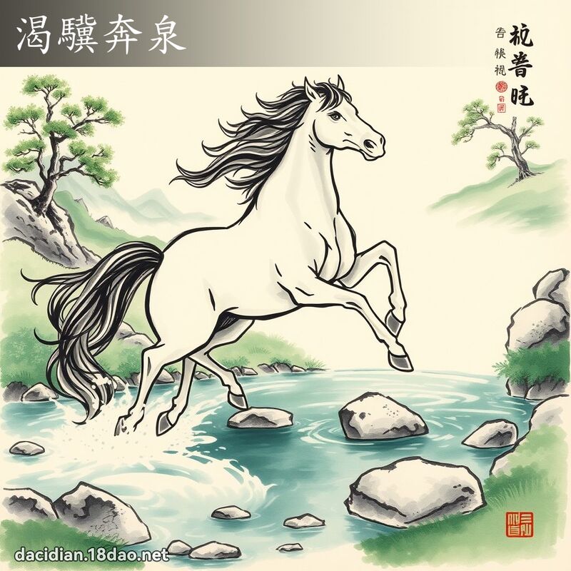 渴驥奔泉 配图