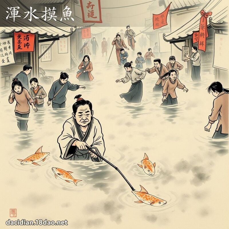 渾水摸魚 配图