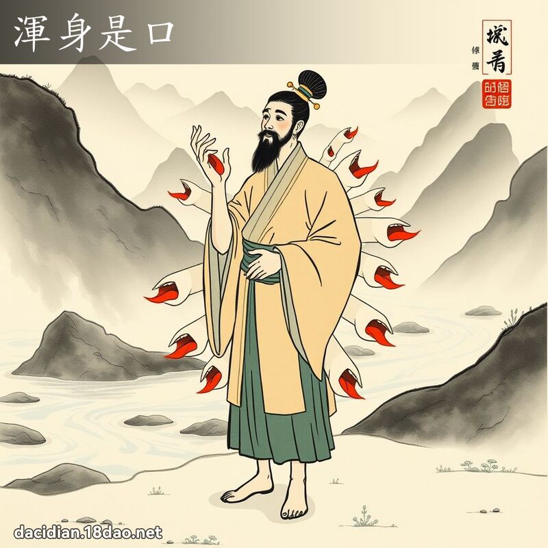 渾身是口 配图