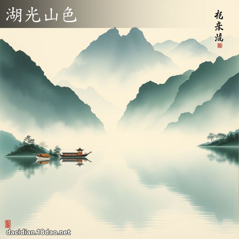 湖光山色 配图