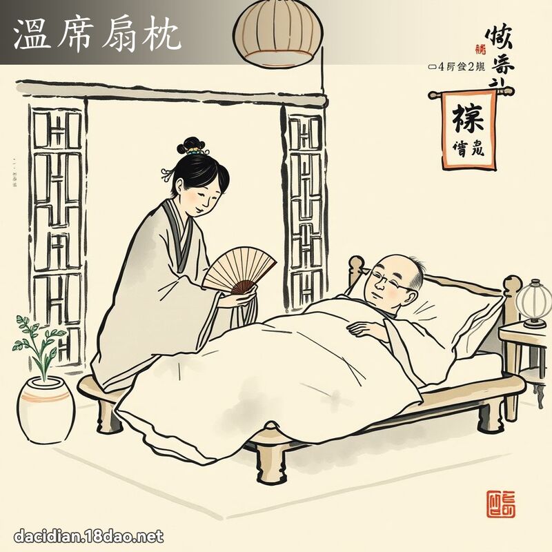 温席扇枕 配图