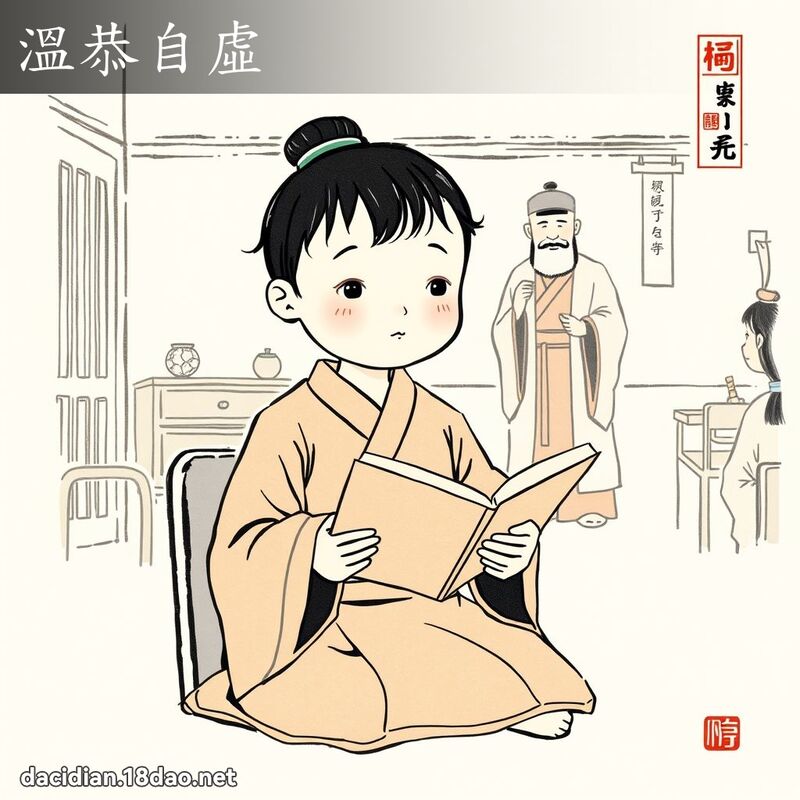 温恭自虚 配图