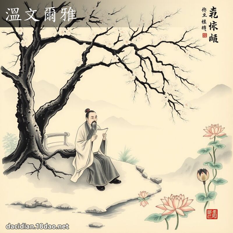 温文尔雅 配图