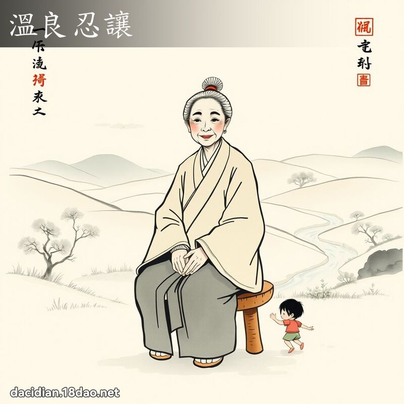 温良忍让 配图