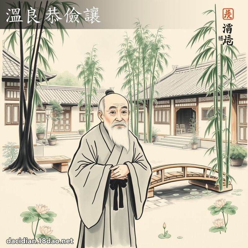温良恭俭让 配图