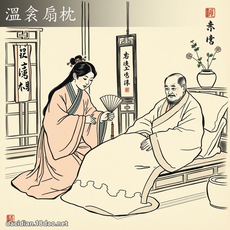 温衾扇枕 配图