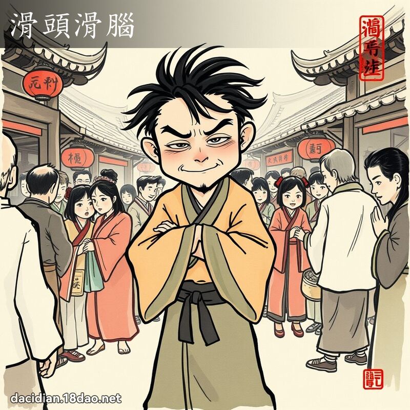 滑头滑脑 配图