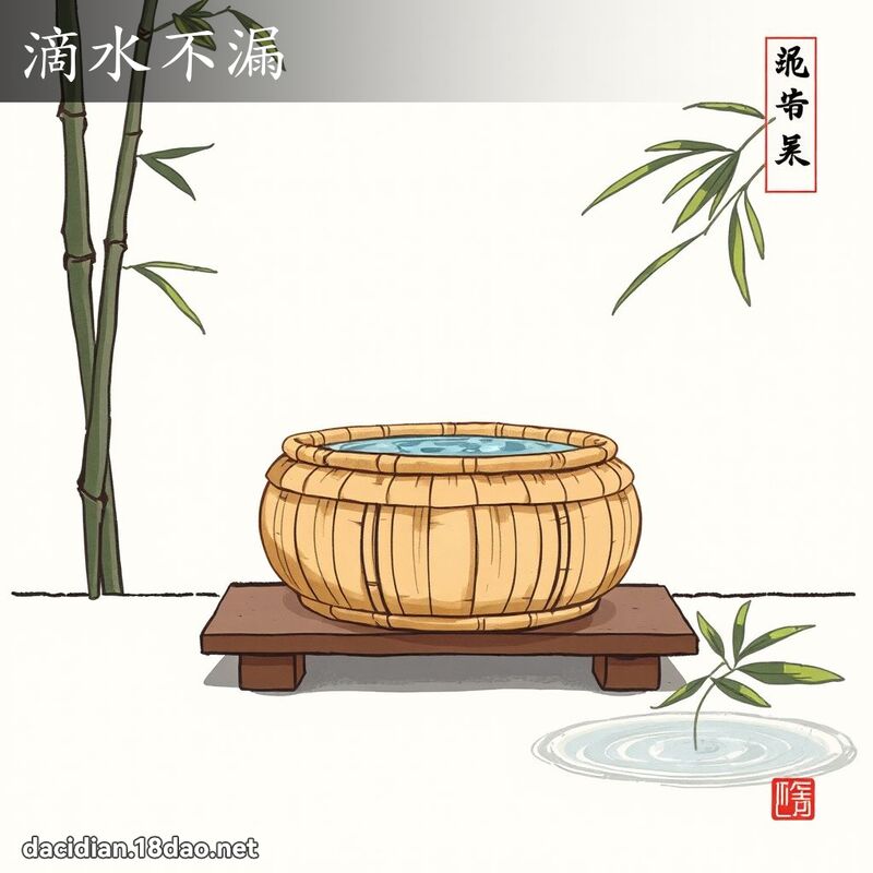 滴水不漏 配图