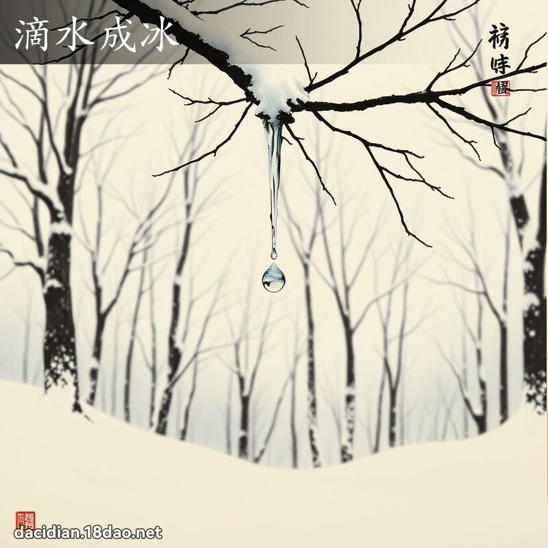 滴水成冰 配图