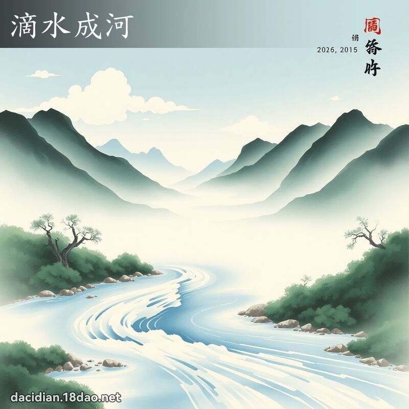 滴水成河 配图