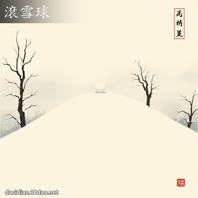 滾雪球 配图