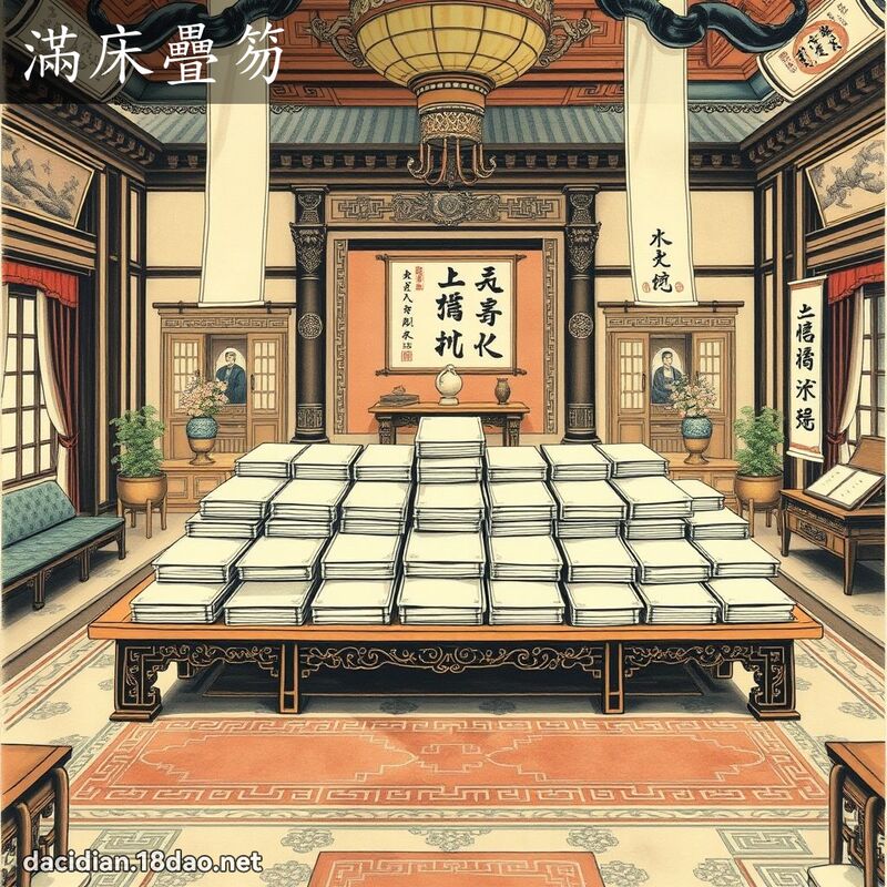 滿床疊笏 配图