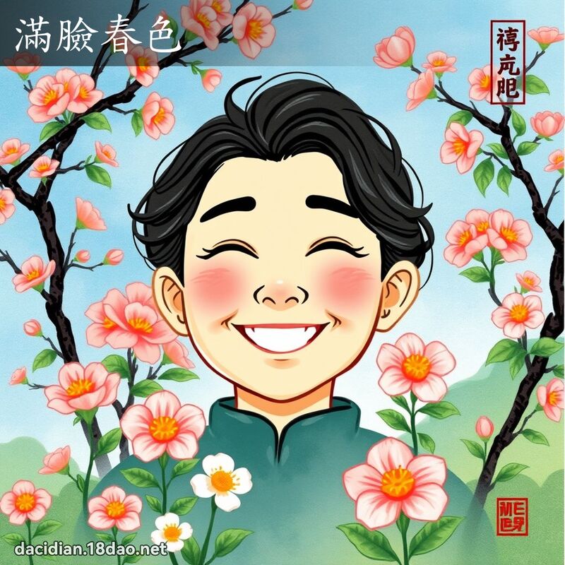 滿臉春色 配图