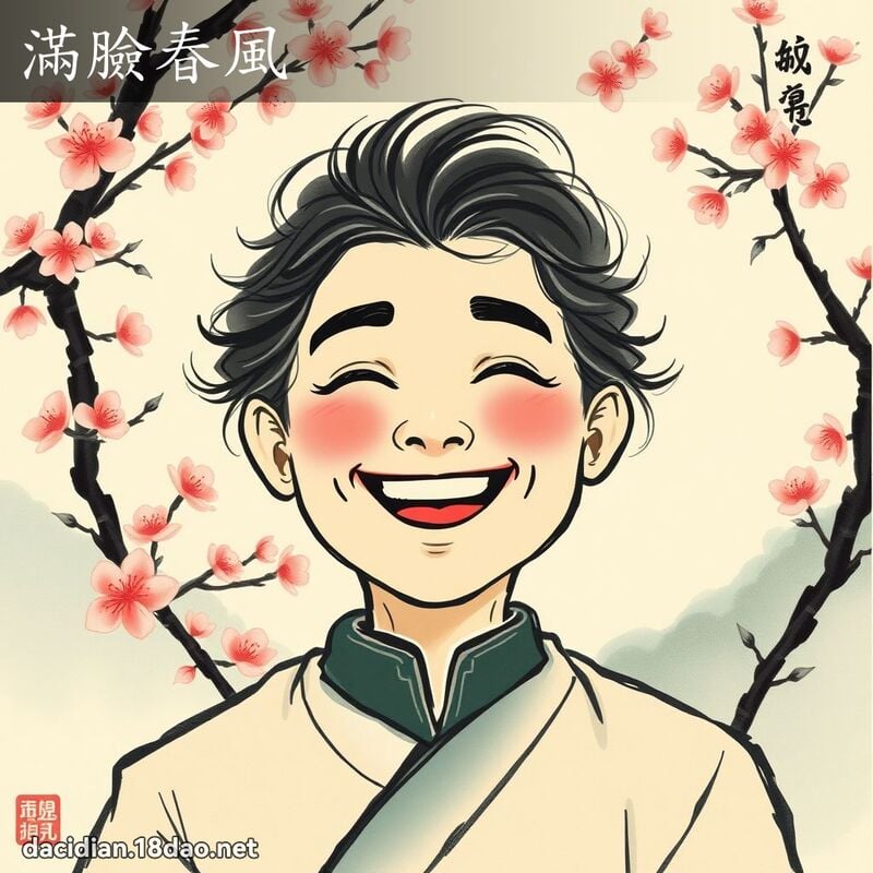 滿臉春風 配图