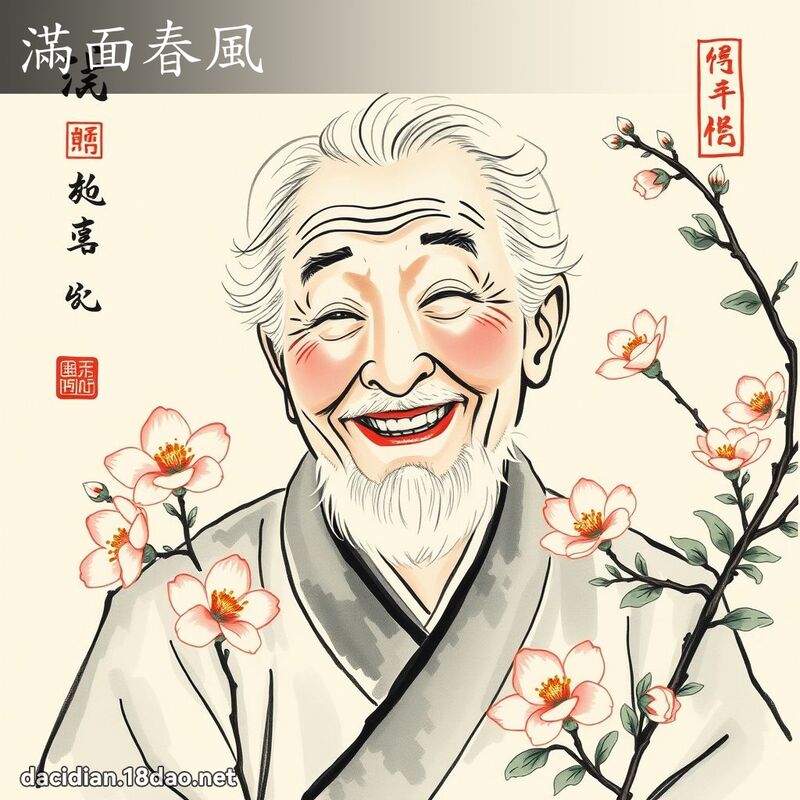 滿面春風 配图