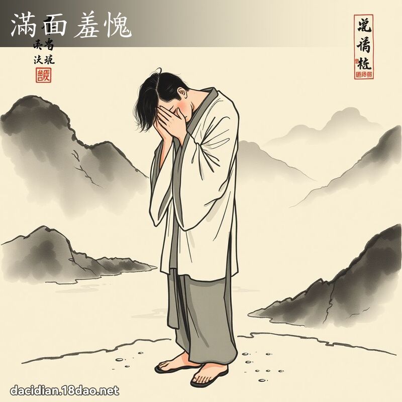 满面羞愧 配图