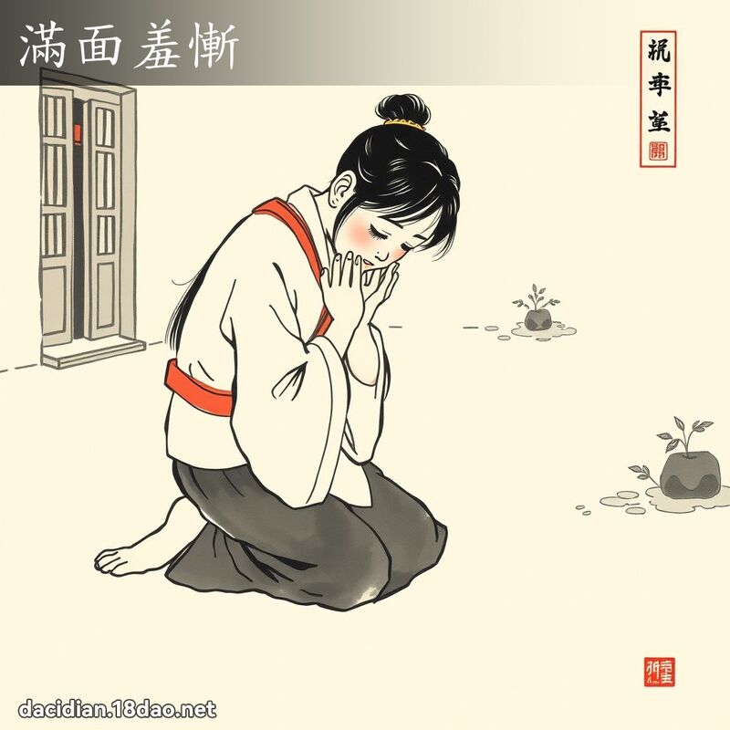 满面羞惭 配图