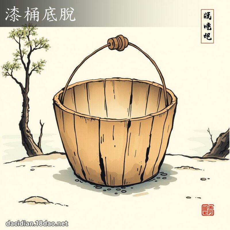 漆桶底脱 配图