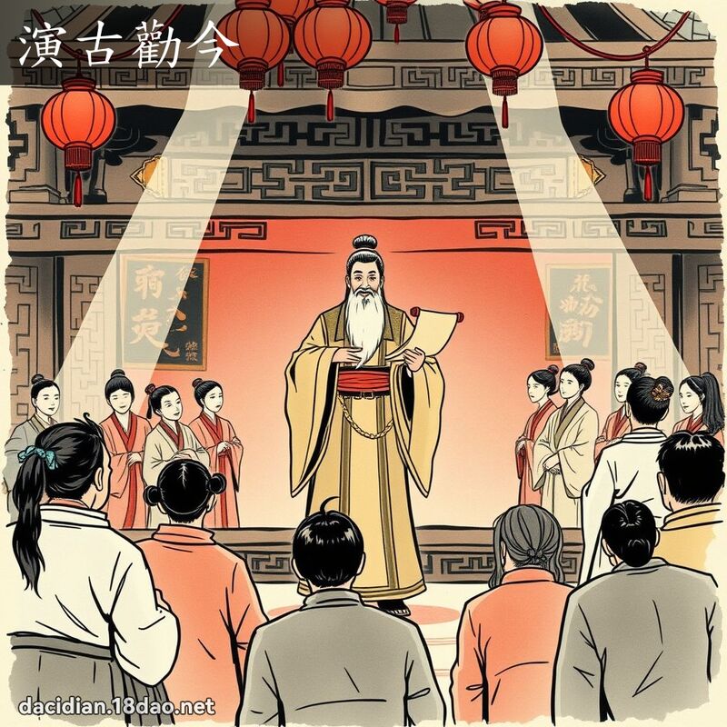 演古劝今 配图