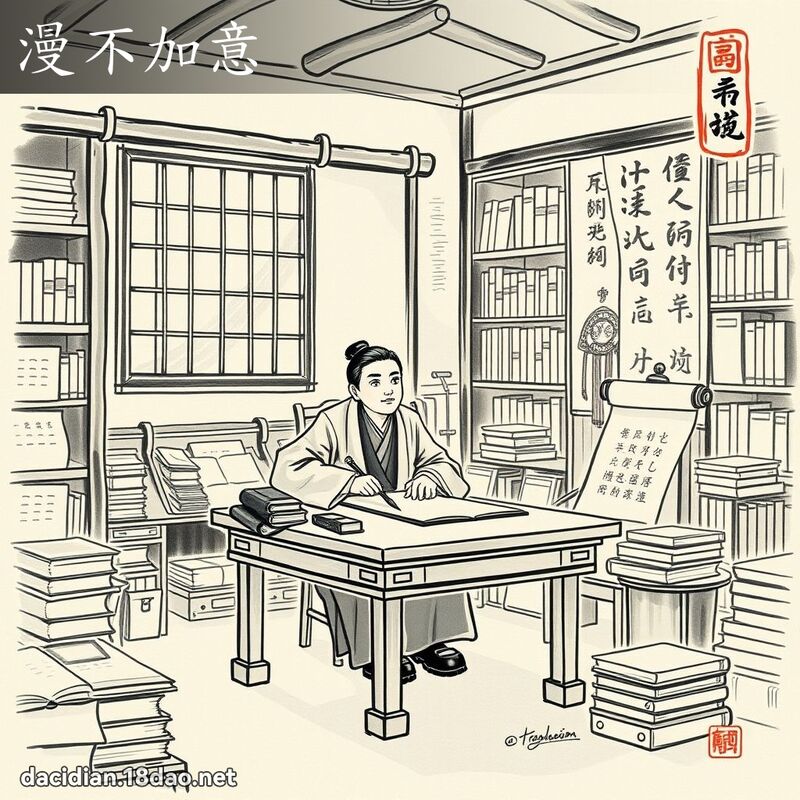 漫不加意 配图