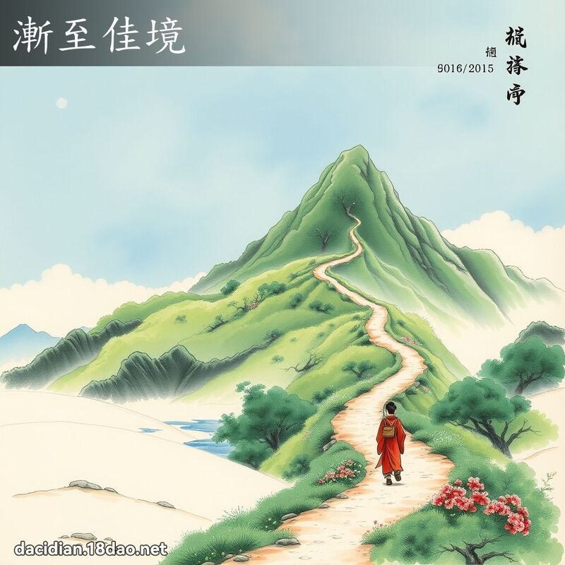 漸至佳境 - 中華成語配圖