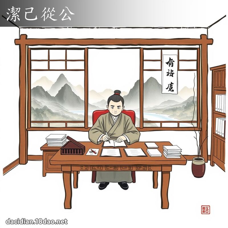 洁己从公 配图