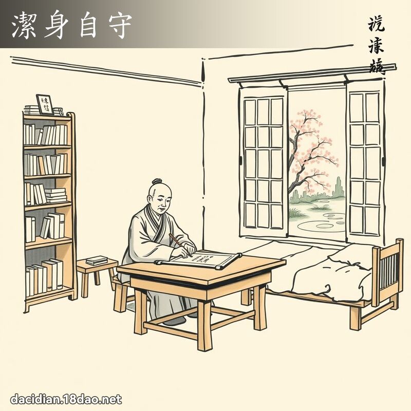 洁身自守 配图