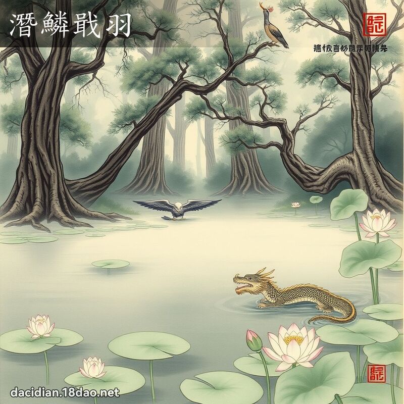 潜鳞戢羽 配图
