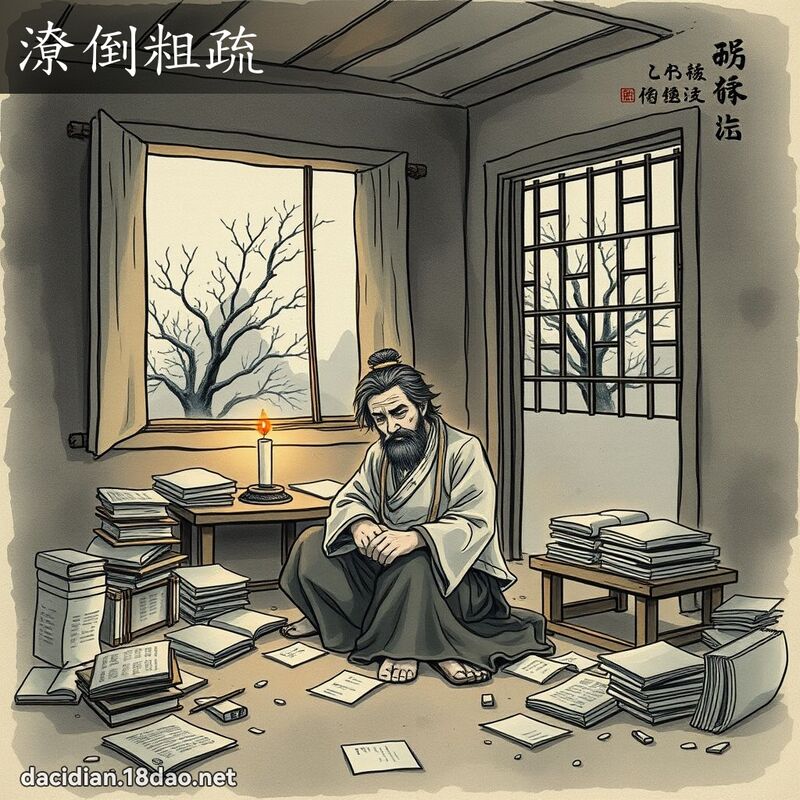 潦倒粗疏 配图