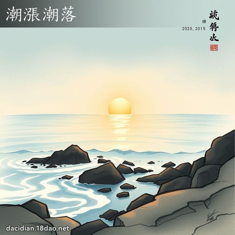 潮涨潮落 配图