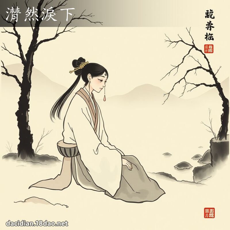 潸然泪下 配图