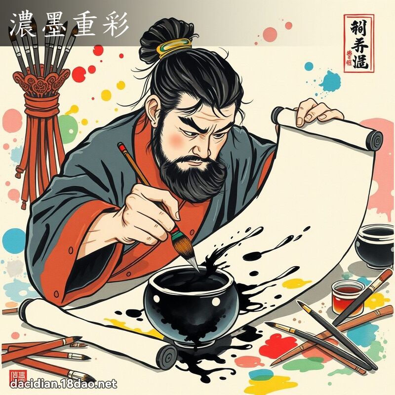 浓墨重彩 配图