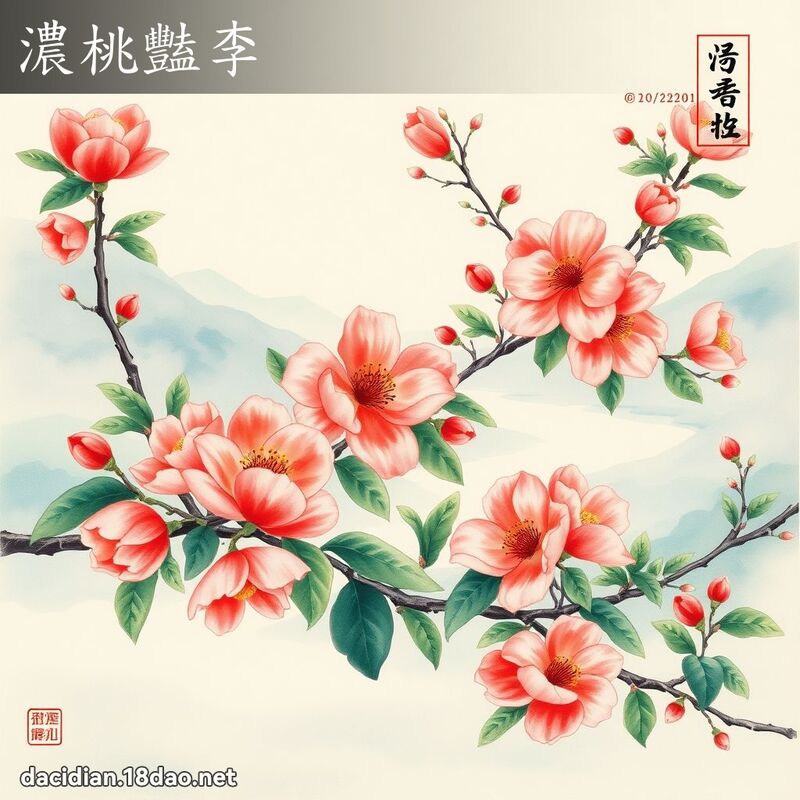 浓桃艳李 配图