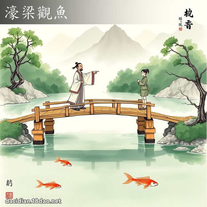 濠梁观鱼 配图